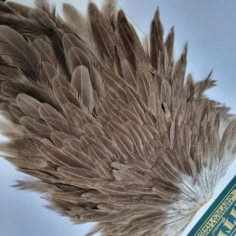 Whiting Hebert Miner Hen Saddle in Brown Gray Dun-5